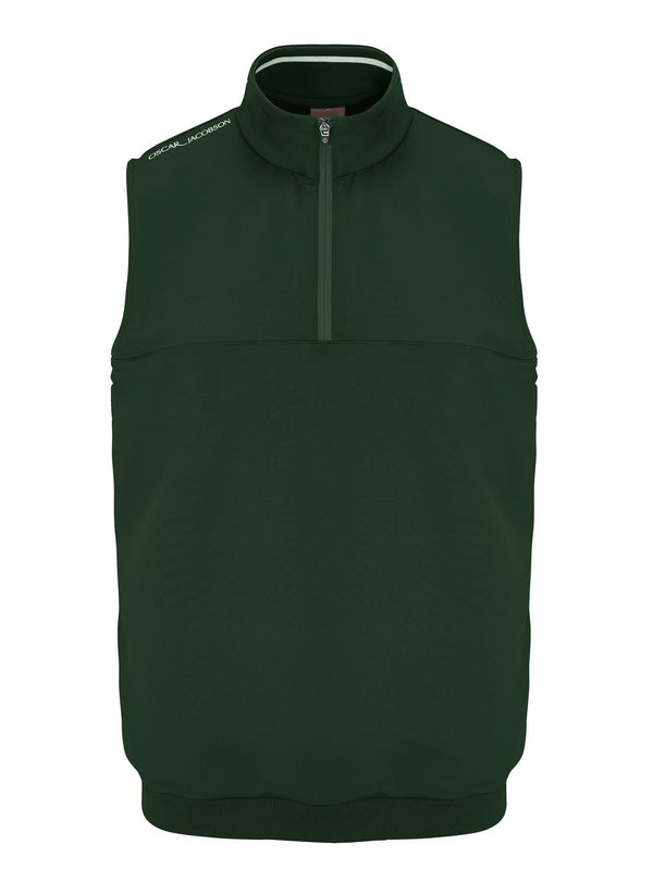 Westland Sleeveless Quarter Zip Pullover- Pineneedle / Medium- Oscar Jacobson Golf
