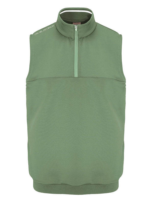 Westland Sleeveless Quarter Zip Pullover- Pineneedle / Small- Oscar Jacobson Golf