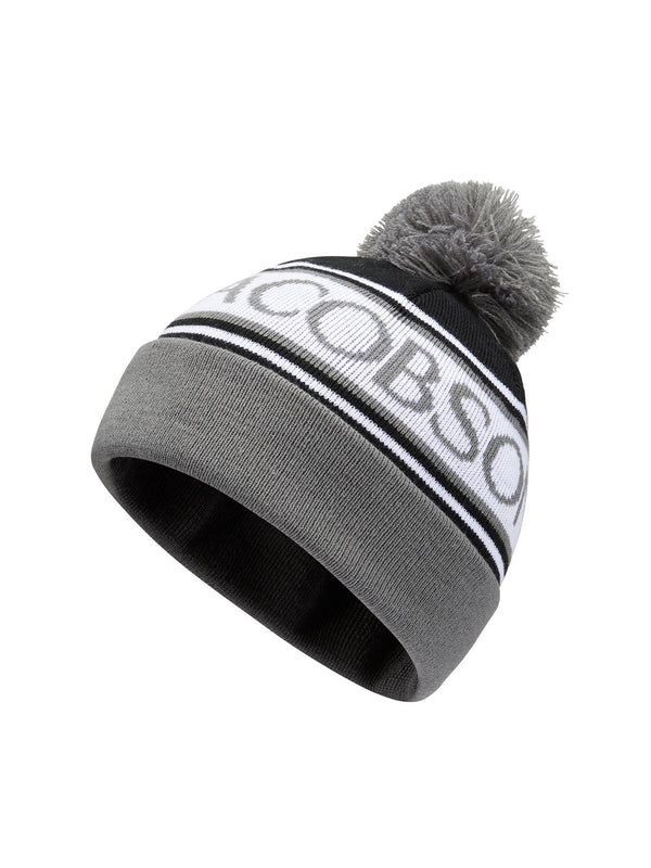 Gillies Knitted Hat- Black/Pewter- Oscar Jacobson Golf