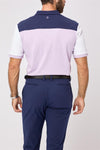 Adelaide Polo Shirt- Lavender-Navy / Small-Lavender-Navy / Medium-Lavender-Navy / Large-Lavender-Navy / X-Large-Lavender-Navy / XX-Large- Oscar Jacobson Golf