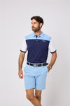 Adelaide Polo Shirt- Lavender-Navy / Small-Lavender-Navy / Medium-Lavender-Navy / Large-Lavender-Navy / X-Large-Lavender-Navy / XX-Large- Oscar Jacobson Golf