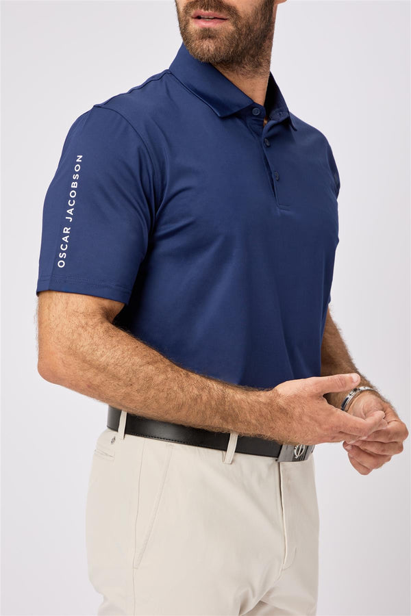 Bullock Polo Shirt- Navy / Small-Navy / Medium-Navy / Large-Navy / X-Large-Navy / XX-Large- Oscar Jacobson Golf