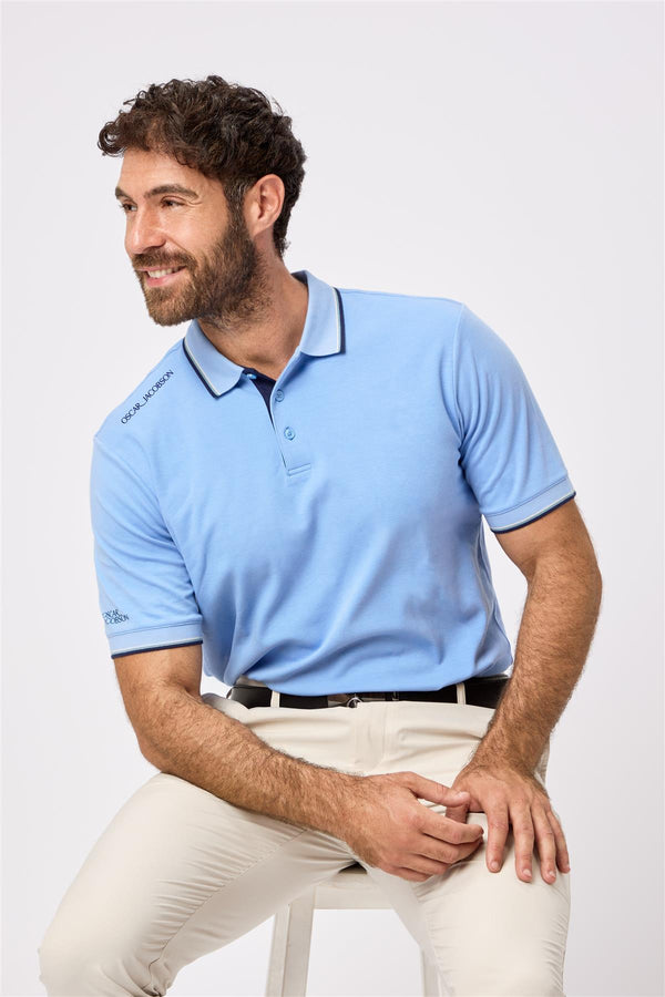Mallory Polo Shirt- Lavender / Small-Lavender / Medium-Lavender / Large-Lavender / X-Large-Lavender / XX-Large- Oscar Jacobson Golf