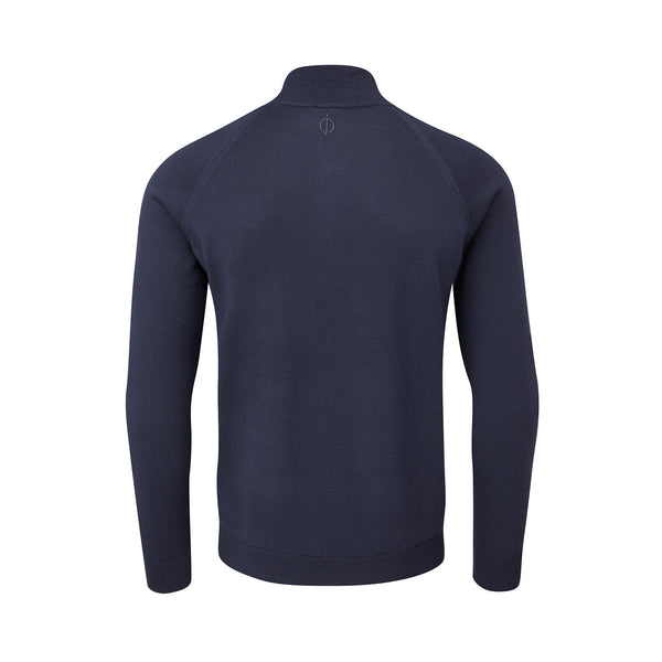Warwick Merino Zip Neck Sweater- Royal Blue / Small- Oscar Jacobson Golf