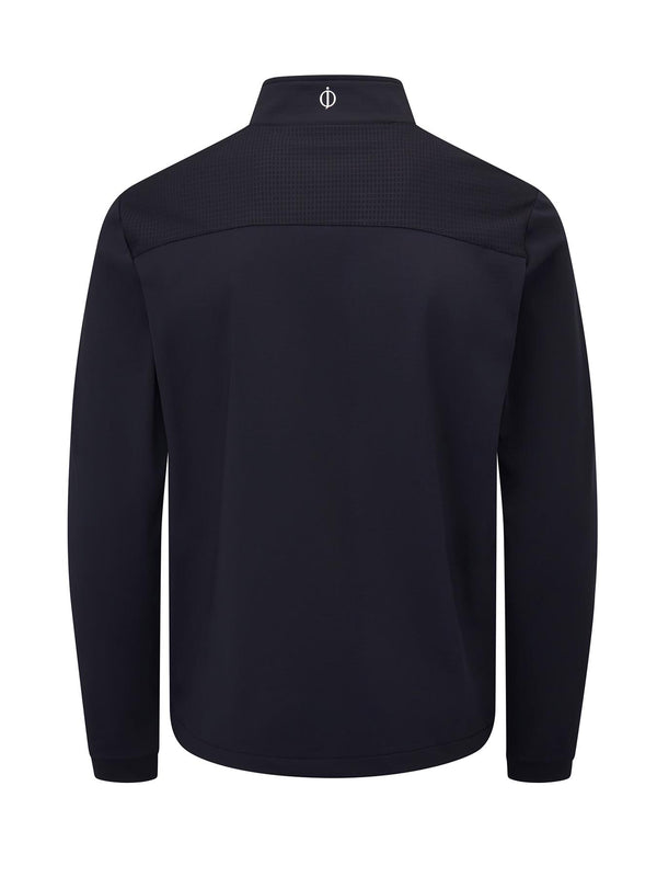 Hastings Quarter Zip Top- Black / Pewter / Small- Oscar Jacobson Golf