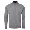 Warwick Pin Merino Zip Neck Sweater- Dark Grey / Small- Oscar Jacobson Golf