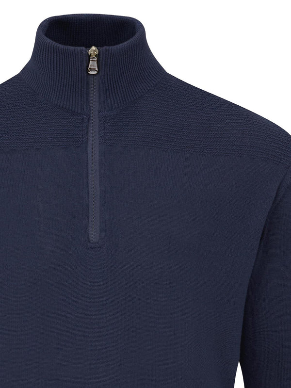 Winwood Half Zip Sweater- Navy / Small- Oscar Jacobson Golf