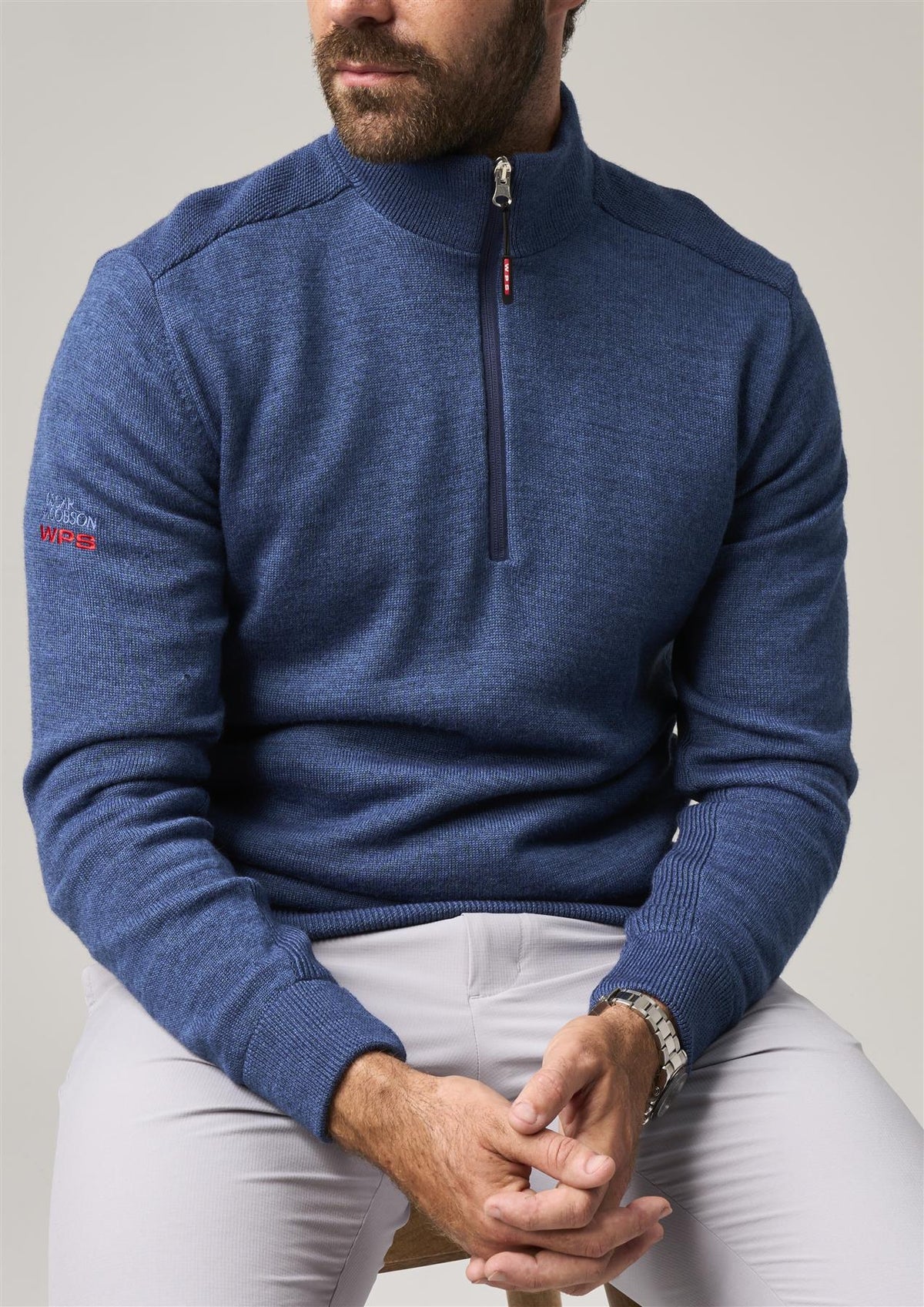 Oscar Jacobson Rumsey Sweater – Savoy Blue