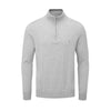 Waldorf Pin Cotton Zip Neck Sweater- Light Grey / Small-Light Grey / X-Large-Light Grey / XX-Large-Royal Blue / Small-Royal Blue / XX-Large-Cool Blue / XX-Large-Carbon Black/Light Grey / XX-Large- Oscar Jacobson Golf
