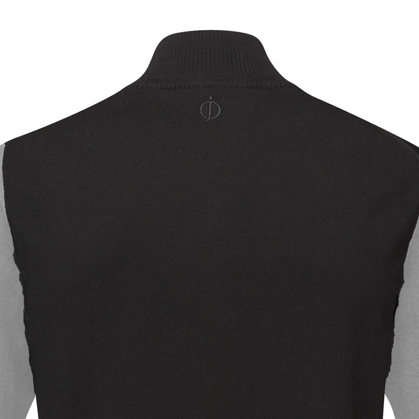 Waldorf Pin Cotton Zip Neck Sweater- Light Grey / Small-Light Grey / X-Large-Light Grey / XX-Large-Royal Blue / Small-Royal Blue / XX-Large-Cool Blue / XX-Large-Carbon Black/Light Grey / XX-Large- Oscar Jacobson Golf