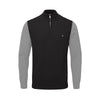 Waldorf Pin Cotton Zip Neck Sweater- Light Grey / Small-Light Grey / X-Large-Light Grey / XX-Large-Royal Blue / Small-Royal Blue / XX-Large-Cool Blue / XX-Large-Carbon Black/Light Grey / XX-Large- Oscar Jacobson Golf