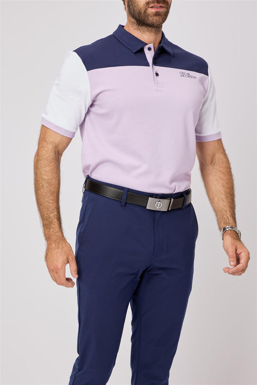 Adelaide Polo Shirt  - Lavender-Navy / Small  - Oscar Jacobson Golf
