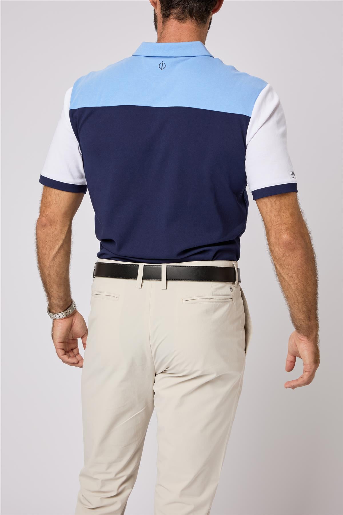 Adelaide Polo Shirt  - Lavender-Navy / Small  - Oscar Jacobson Golf