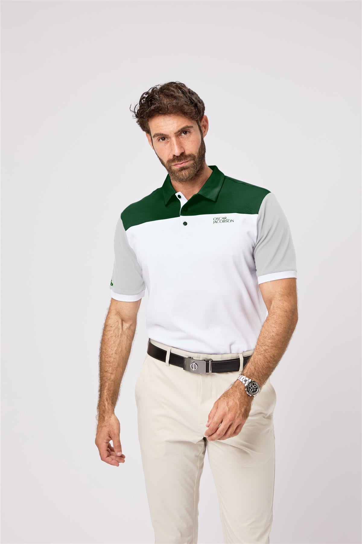Adelaide Polo Shirt  - Lavender-Navy / Small  - Oscar Jacobson Golf