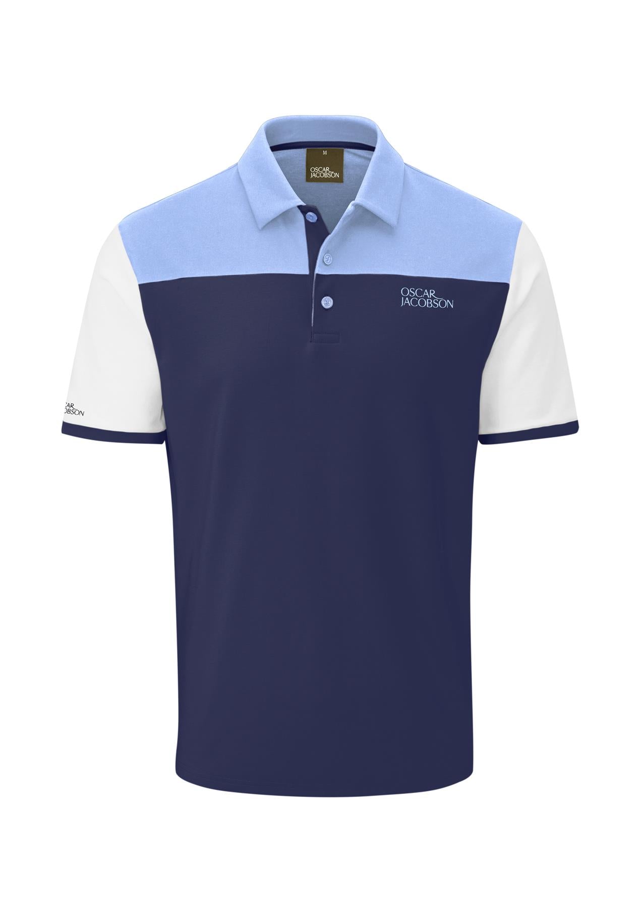 Adelaide Polo Shirt  - Lavender-Navy / Small  - Oscar Jacobson Golf