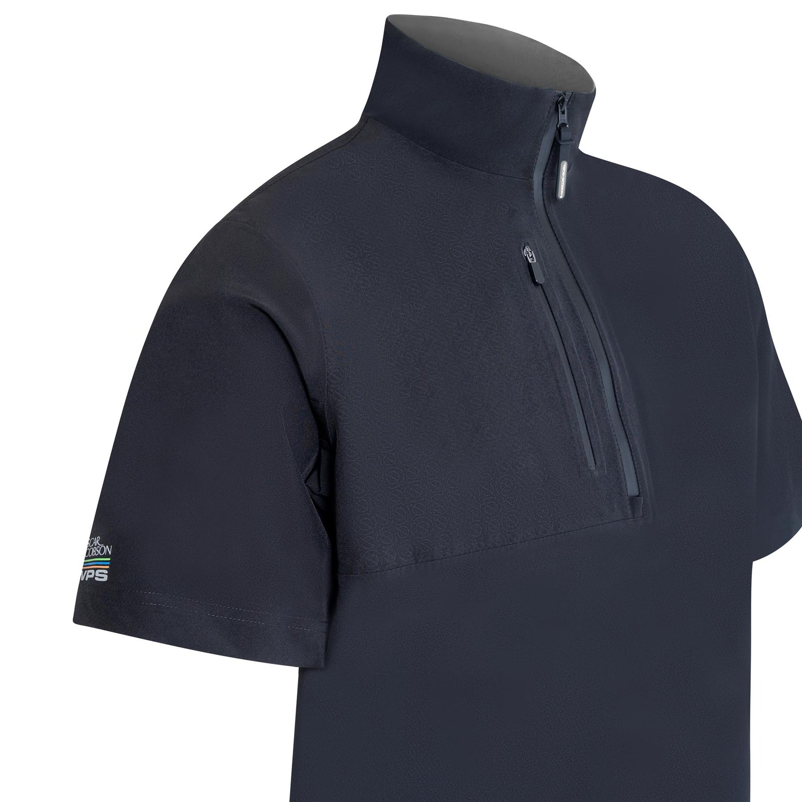 Arlington Short Sleeved Waterproof  - Black/Pewter / Small  - Oscar Jacobson Golf