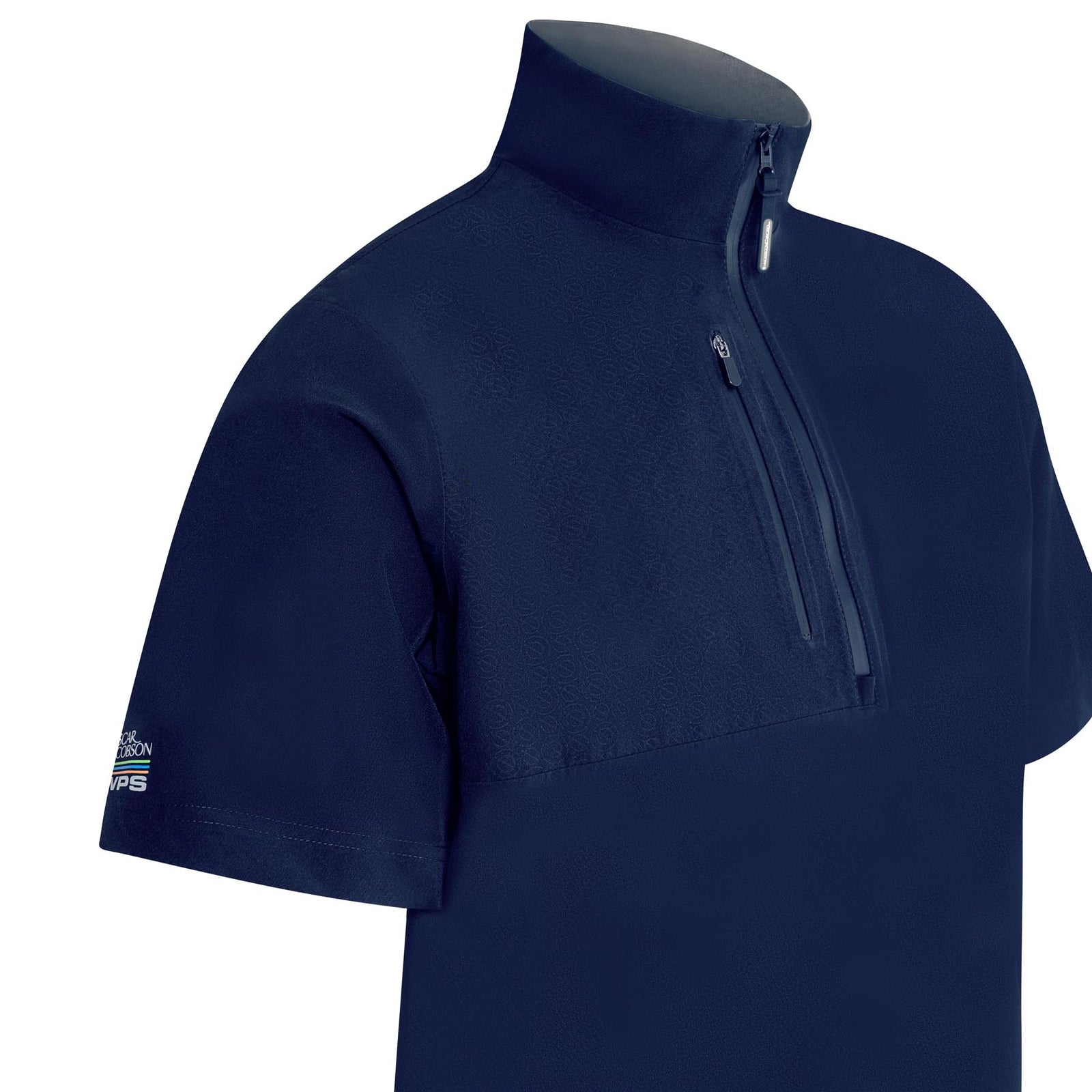 Arlington Short Sleeved Waterproof  - Black/Pewter / Small  - Oscar Jacobson Golf