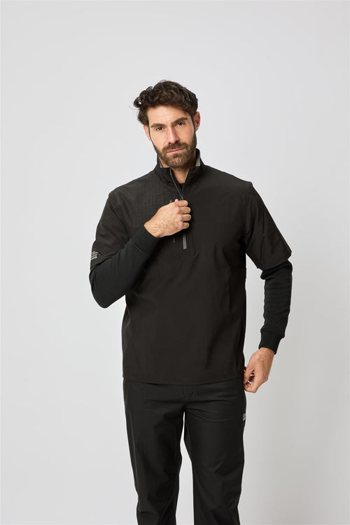 Arlington Short Sleeved Waterproof  - Black/Pewter / Small  - Oscar Jacobson Golf