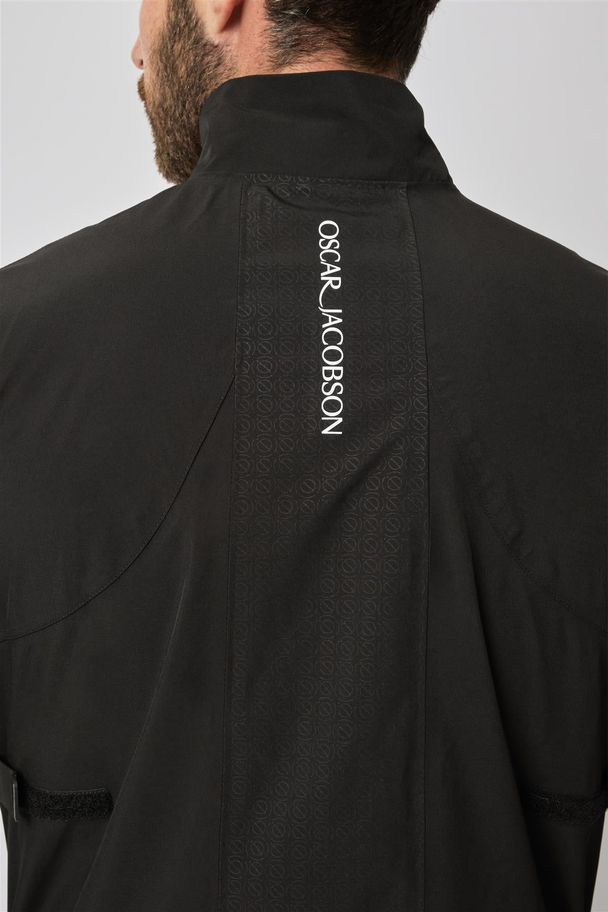 Arlington Short Sleeved Waterproof  - Black/Pewter / Small  - Oscar Jacobson Golf