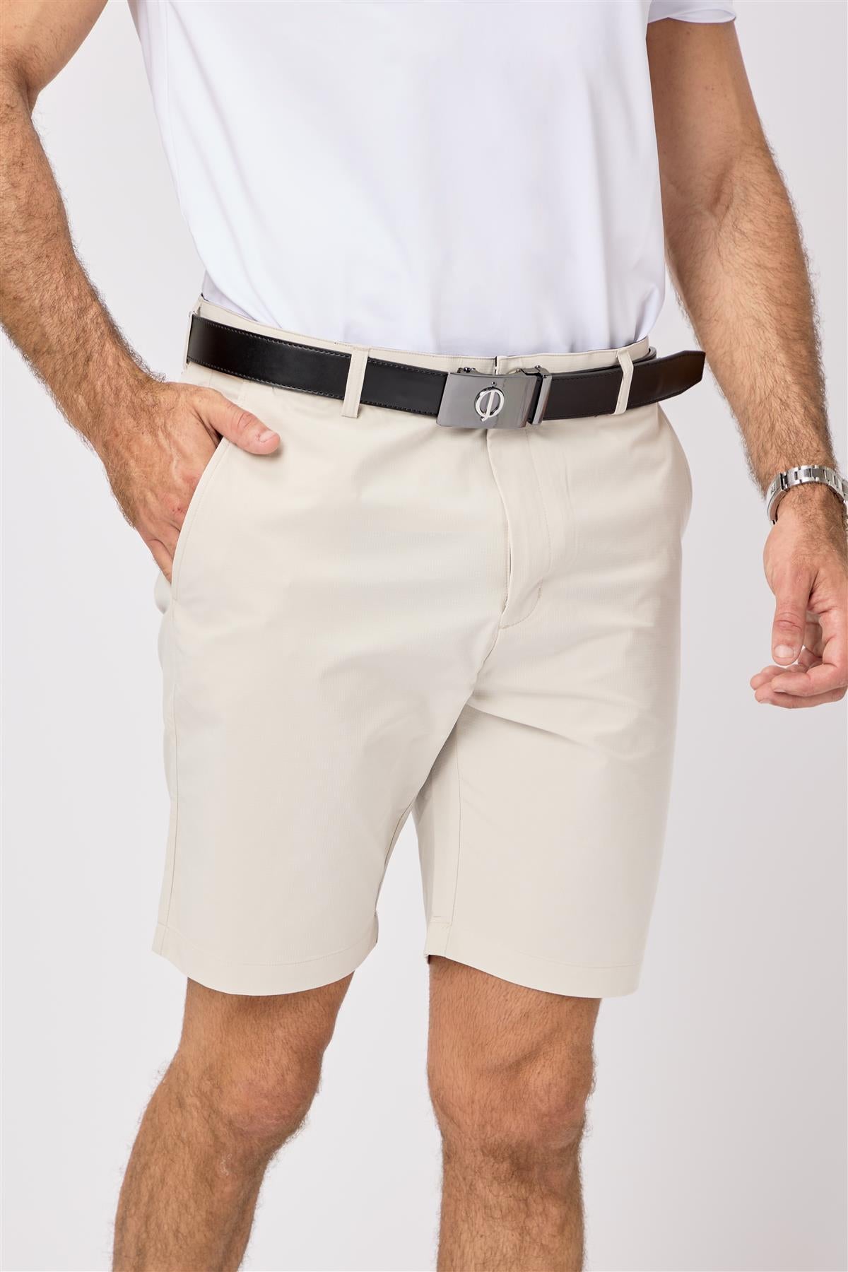 Bedford Tapered Shorts  - Stone / 34"  - Oscar Jacobson Golf