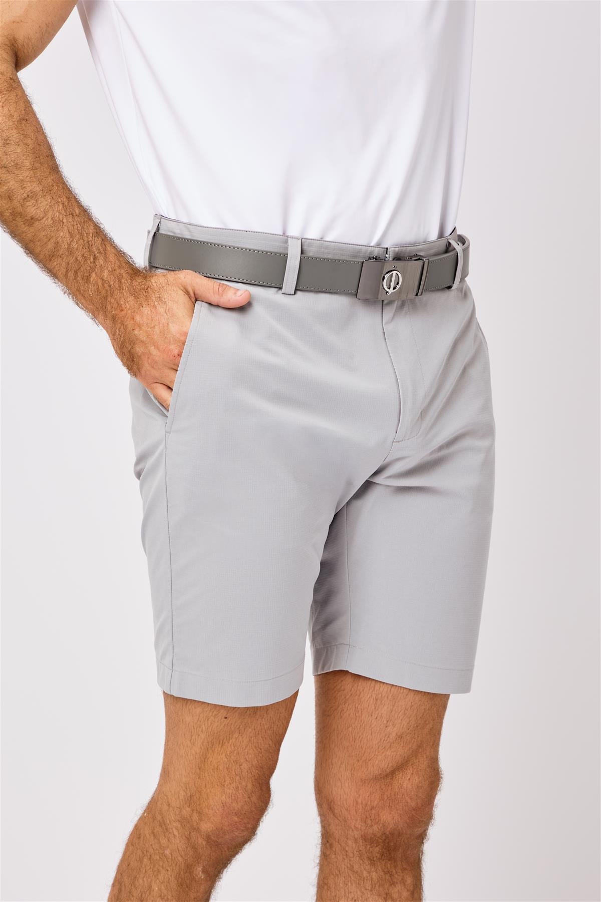 Bedford Tapered Shorts  - Light Grey / W32  - Oscar Jacobson Golf