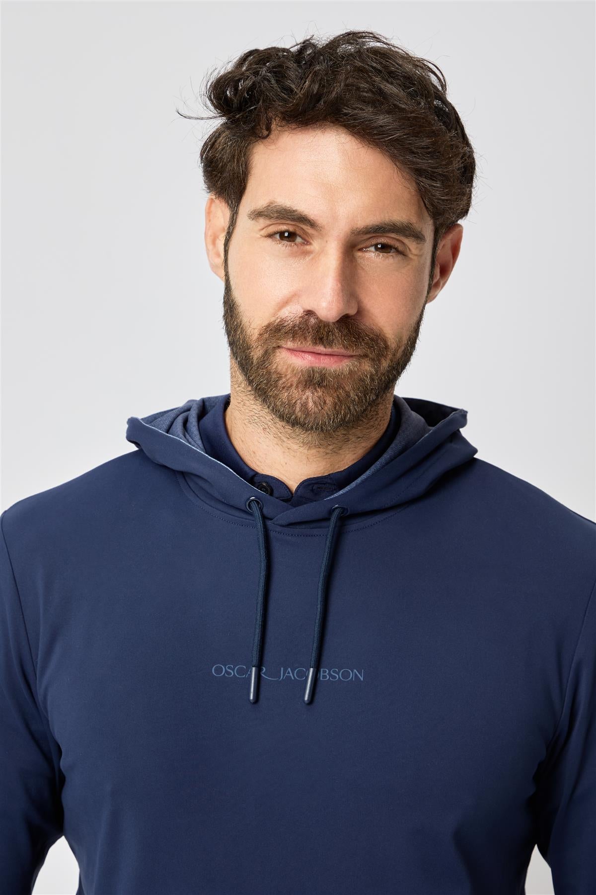 Denbigh Hoodie  - Navy / Small  - Oscar Jacobson Golf