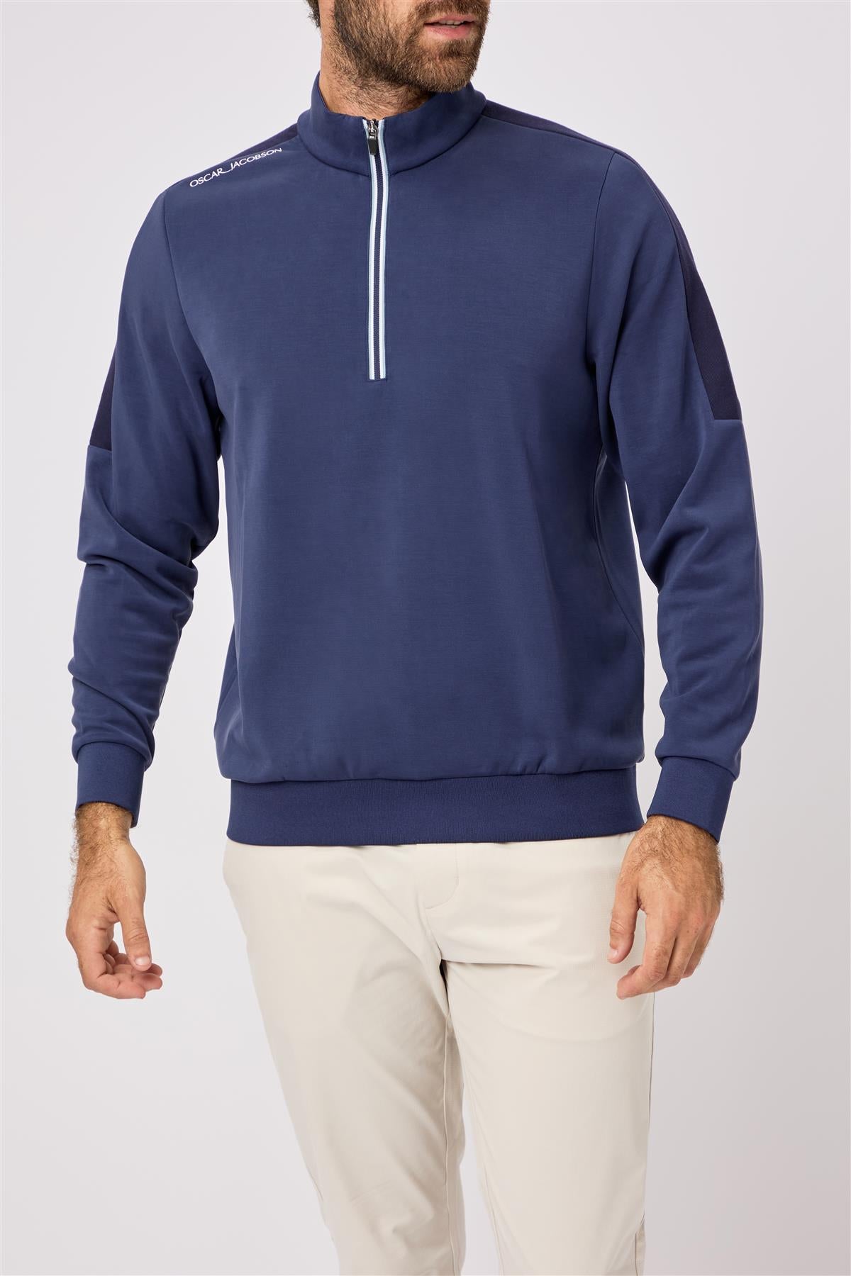 Drew Second Layer  - Navy / Small  - Oscar Jacobson Golf