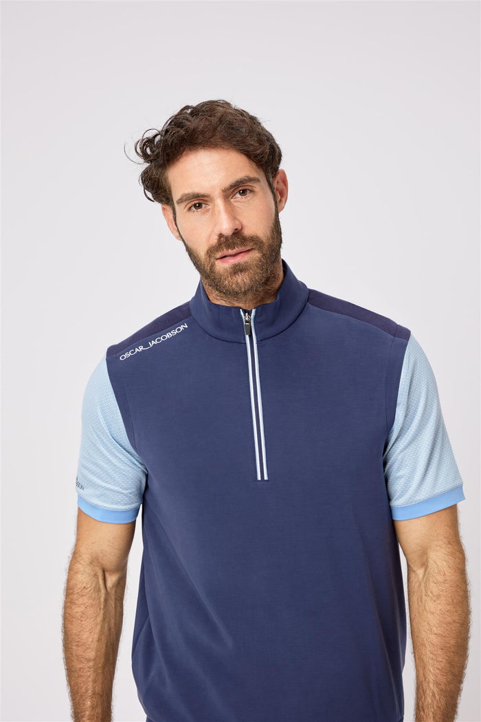 Drew Second Layer  - Navy / Small  - Oscar Jacobson Golf