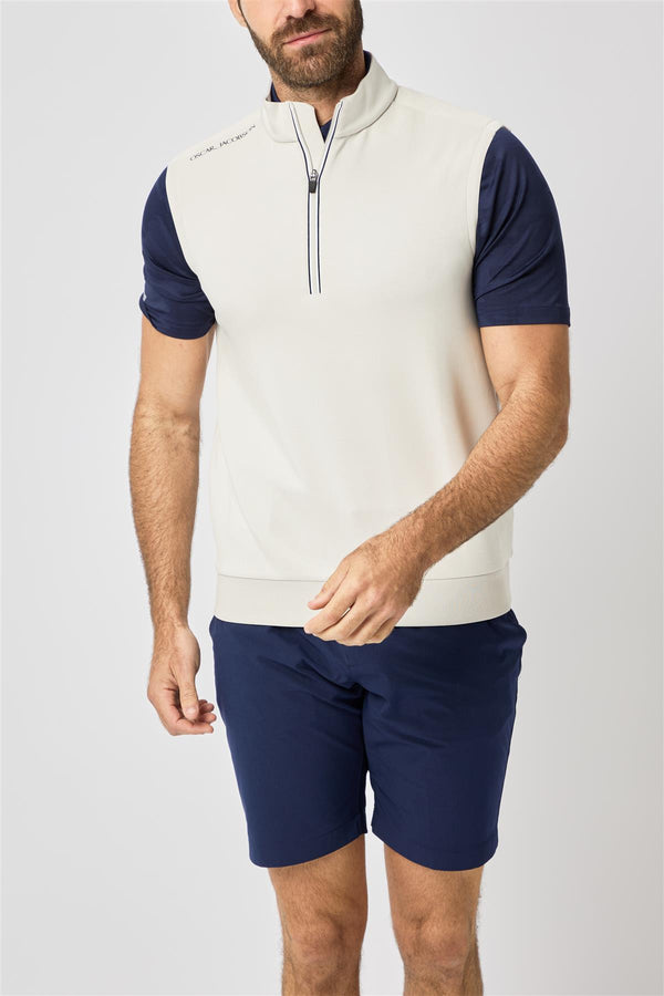 Drew Sleeveless Second Layer- Aluminium / X-Large-Dodger Blue / Medium-Dodger Blue / Small-Navy / XX-Large-Navy / XXX-Large- Oscar Jacobson Golf