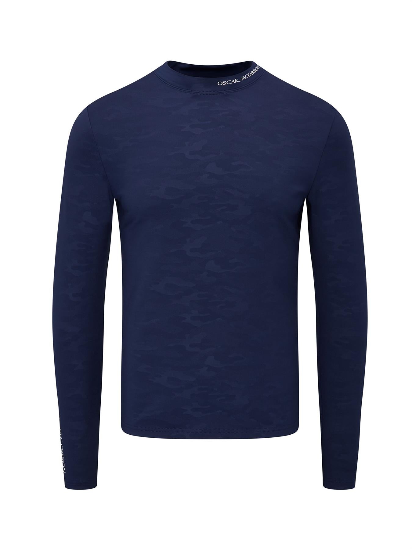 Hampton Debossed Camo Compression Base Layer  - White / Small  - Oscar Jacobson Golf