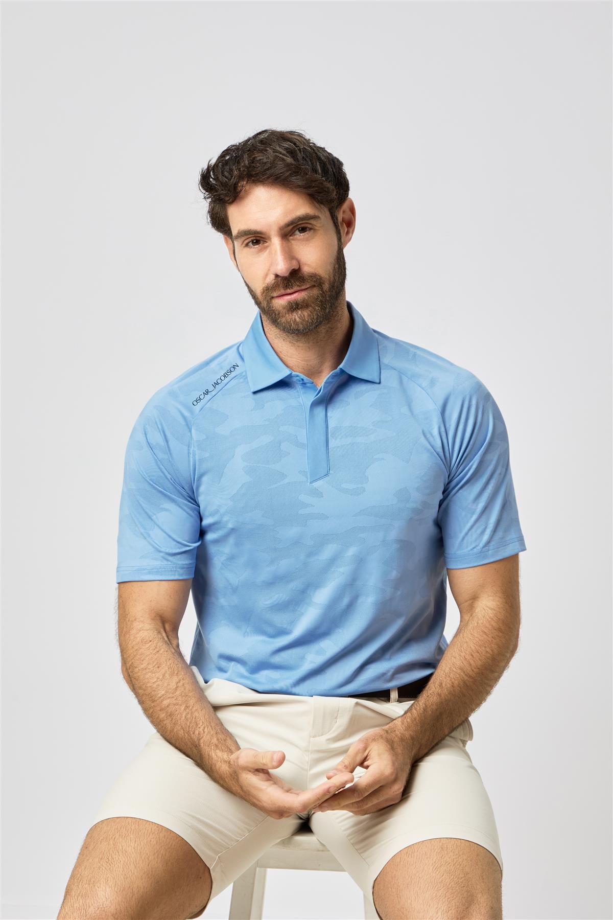 Herald Polo Shirt  - Dodger Blue / Small  - Oscar Jacobson Golf