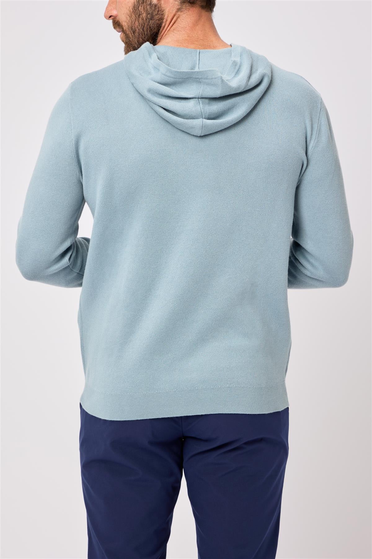 Kennedy Lightweight Knitted Hoodie  - Skyway / Small  - Oscar Jacobson Golf