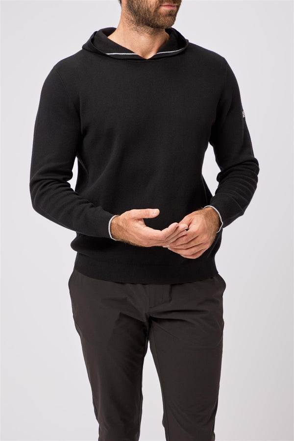 Kennedy Lightweight Knitted Hoodie- Skyway / Small-Skyway / Medium-Skyway / Large-Skyway / X-Large-Skyway / XX-Large- Oscar Jacobson Golf