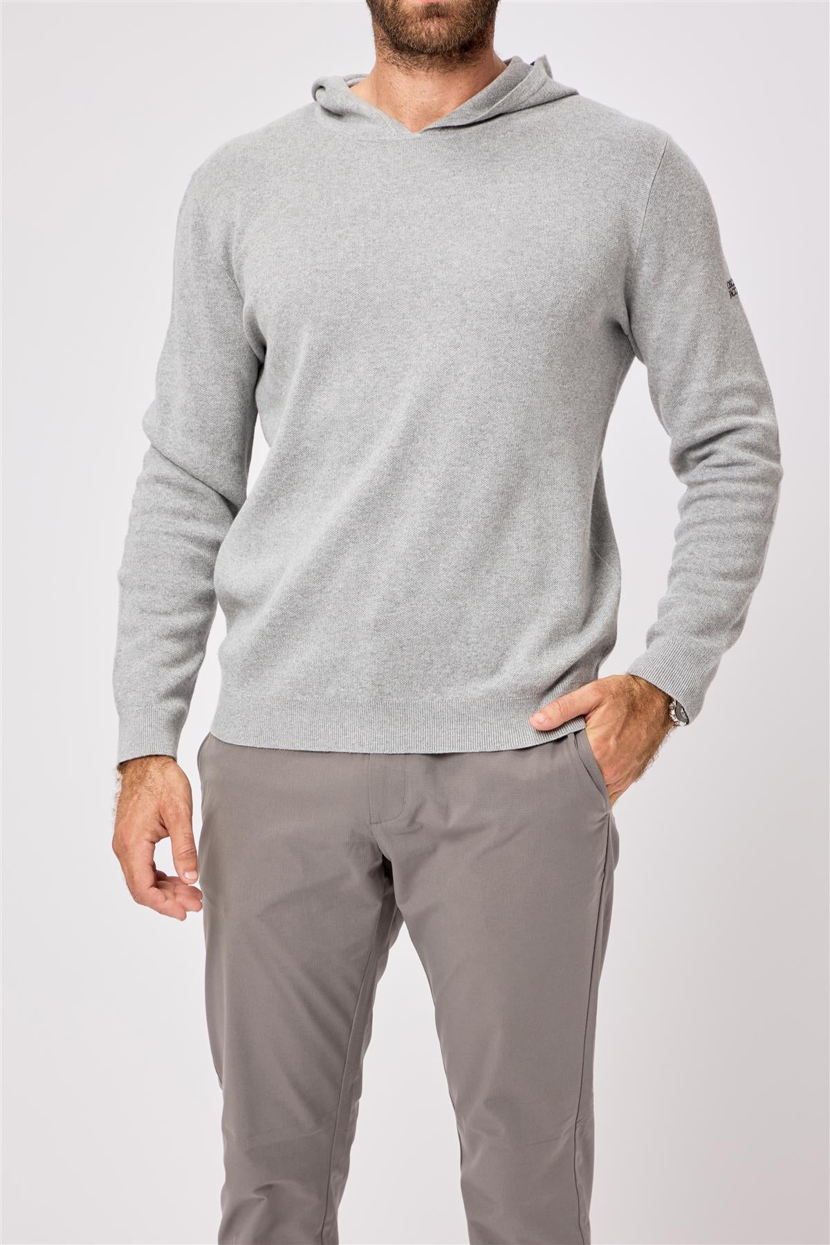 Kennedy Lightweight Knitted Hoodie  - Skyway / Small  - Oscar Jacobson Golf