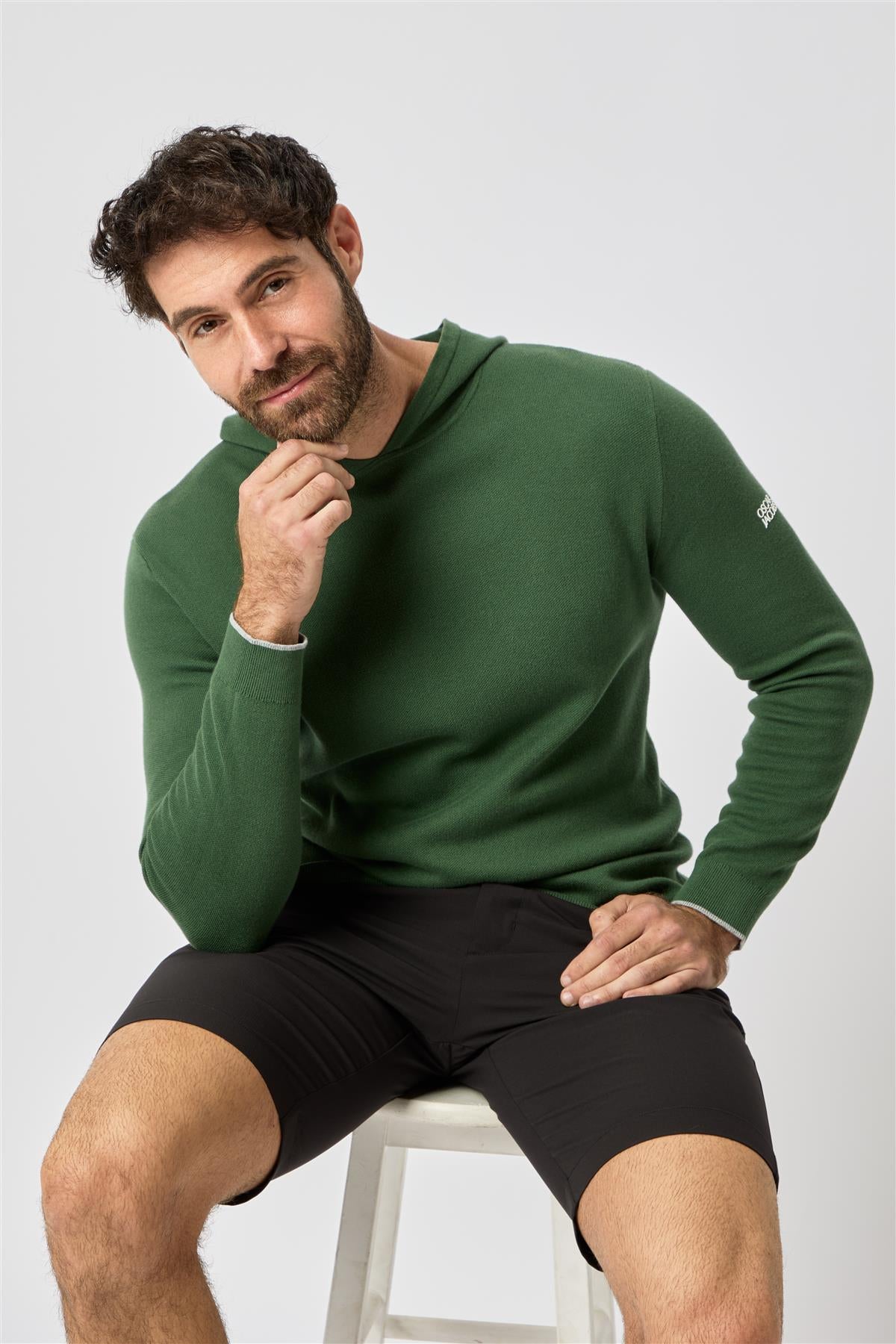 Kennedy Lightweight Knitted Hoodie  - Skyway / Small  - Oscar Jacobson Golf