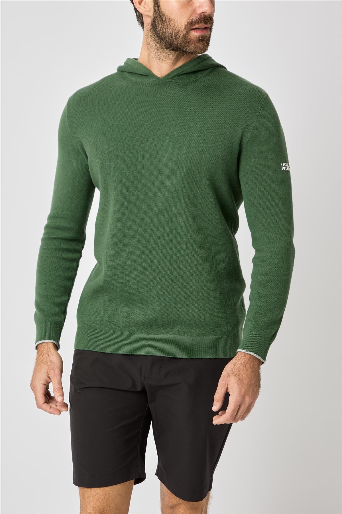 Kennedy Lightweight Knitted Hoodie  - Skyway / Small  - Oscar Jacobson Golf