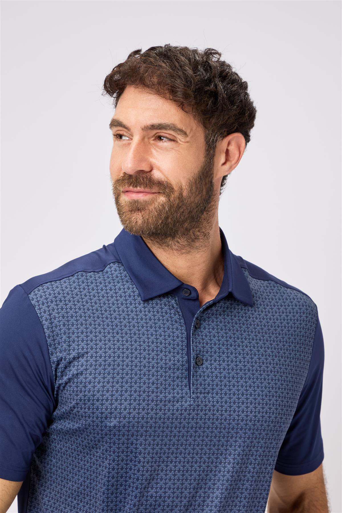 Kenson Polo Shirt  - Navy / Small  - Oscar Jacobson Golf