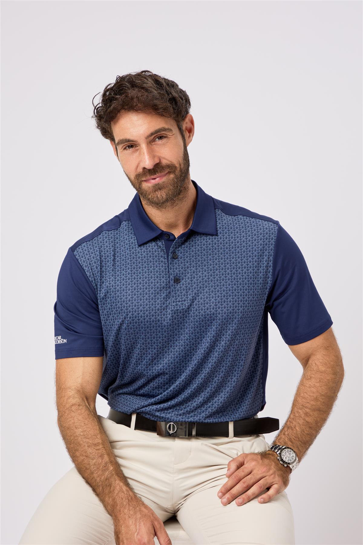 Kenson Polo Shirt  - Navy / Small  - Oscar Jacobson Golf
