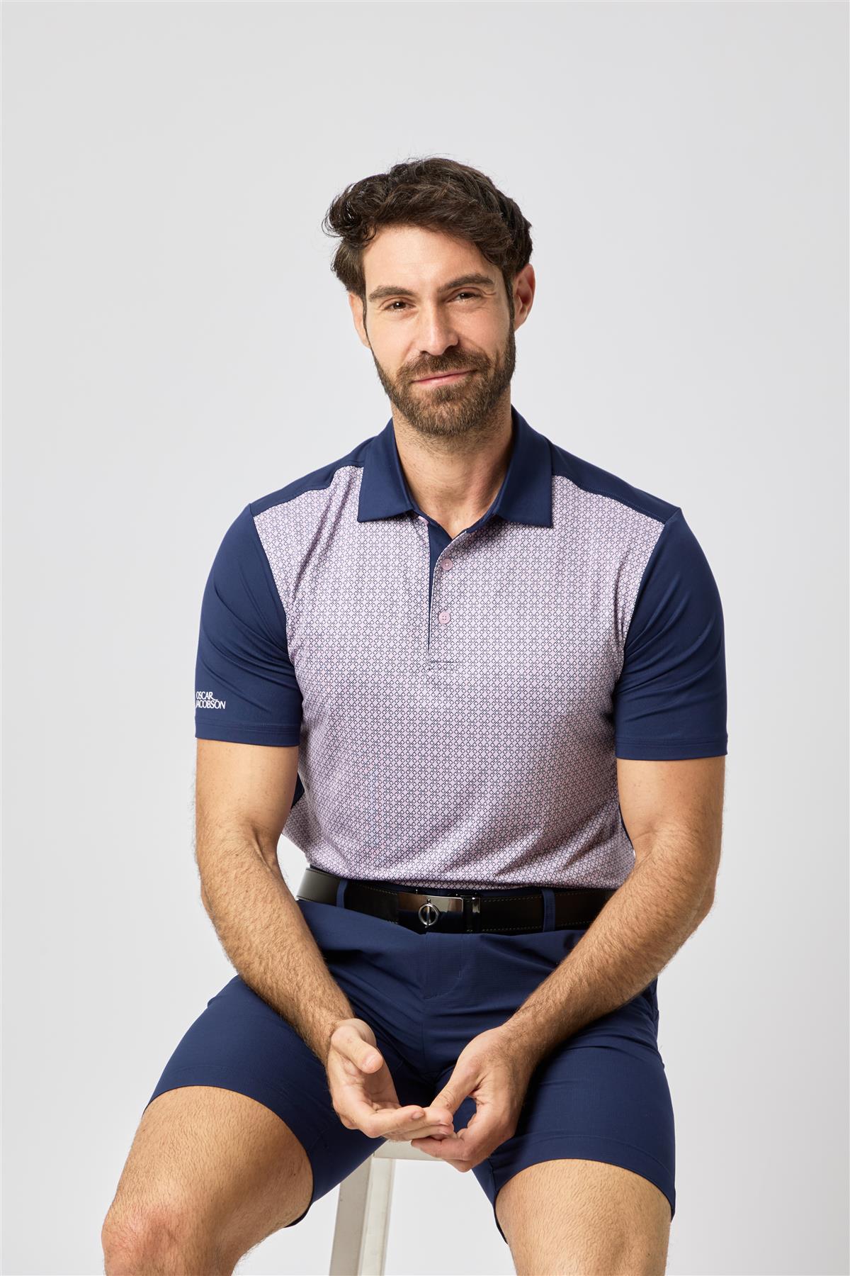 Kenson Polo Shirt  - Navy / Small  - Oscar Jacobson Golf