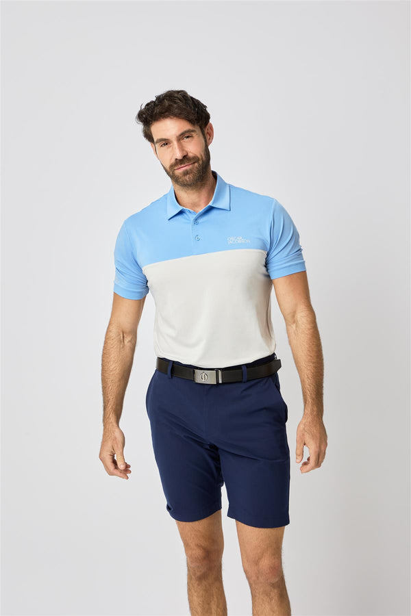 Matley II Polo Shirt- Aluminium / Small-Aluminium / Medium-Aluminium / Large-Aluminium / X-Large-Aluminium / XX-Large- Oscar Jacobson Golf