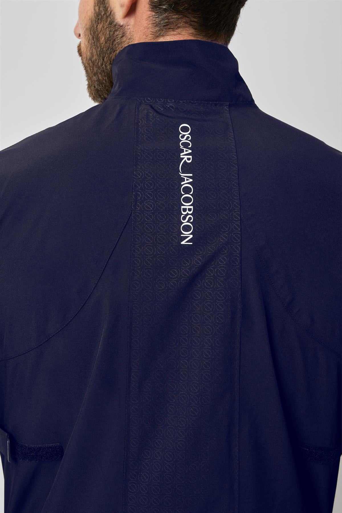 Oscar Jacobson Arlington Short Sleeved Waterproof  - Navy/Pewter / Medium  - Oscar Jacobson Golf