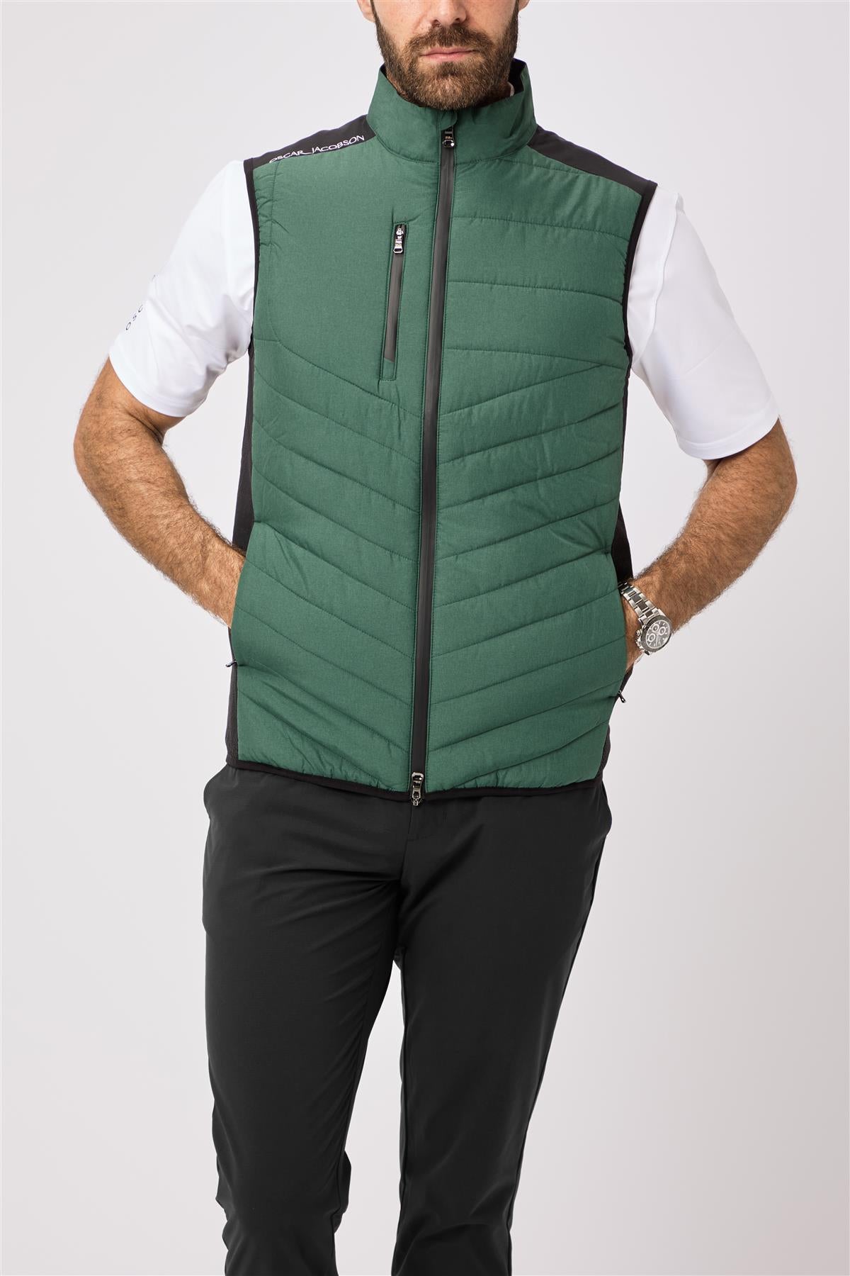 Oscar Jacobson Baynes Padded Gilet  - Aluminium / Small  - Oscar Jacobson Golf