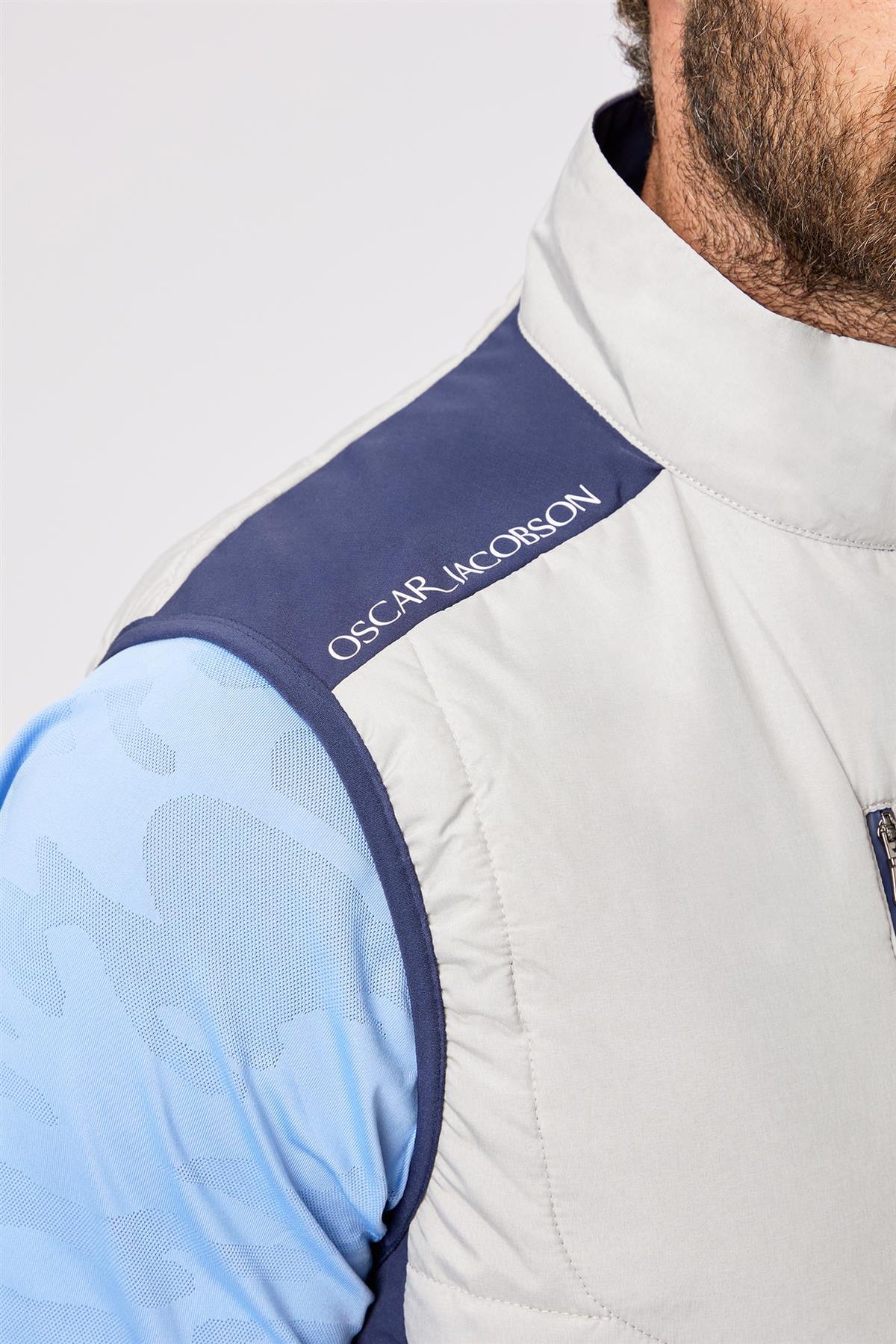 Oscar Jacobson Baynes Padded Gilet  - Aluminium / Small  - Oscar Jacobson Golf