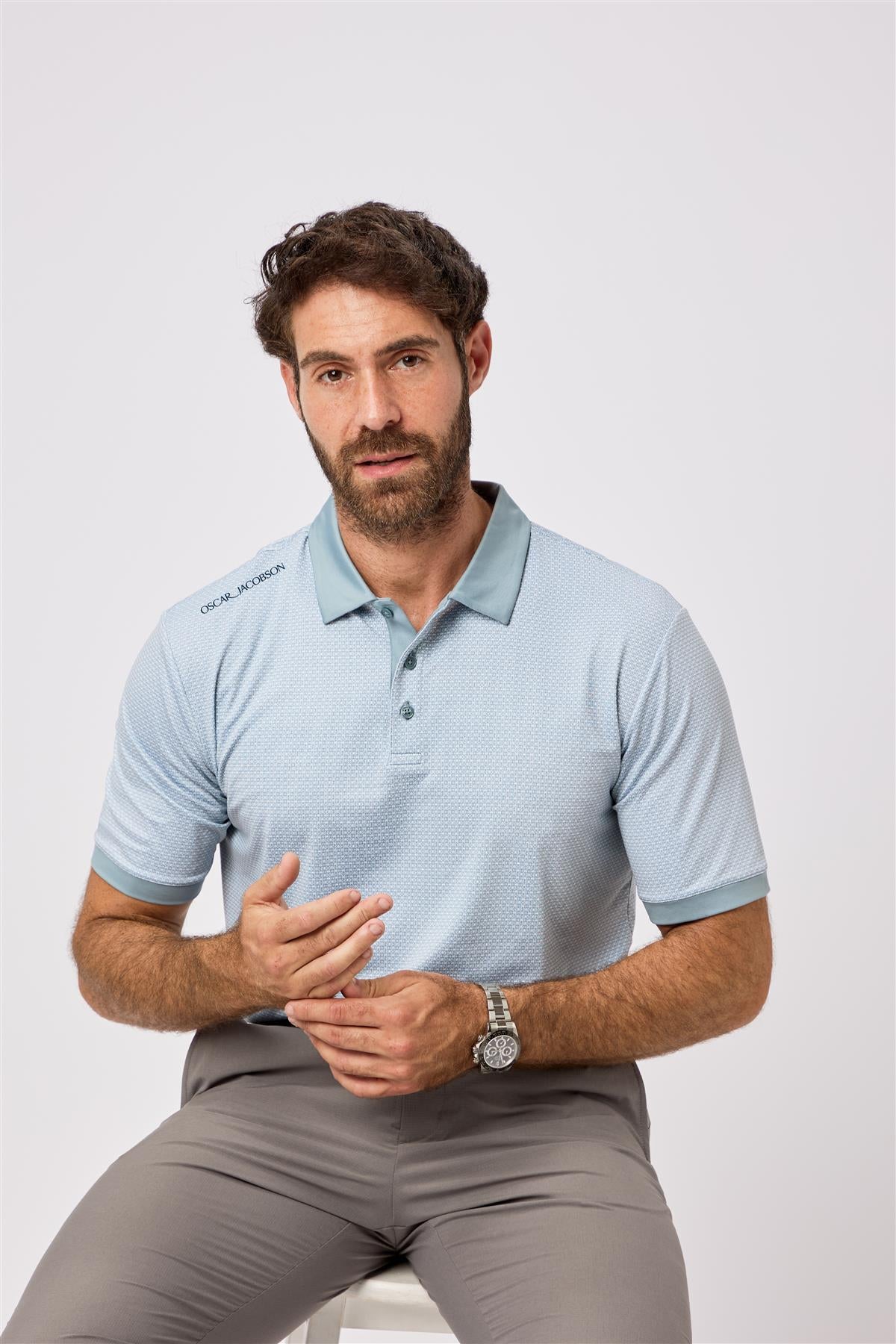 Regent Polo Shirt  - Skyway / Medium  - Oscar Jacobson Golf