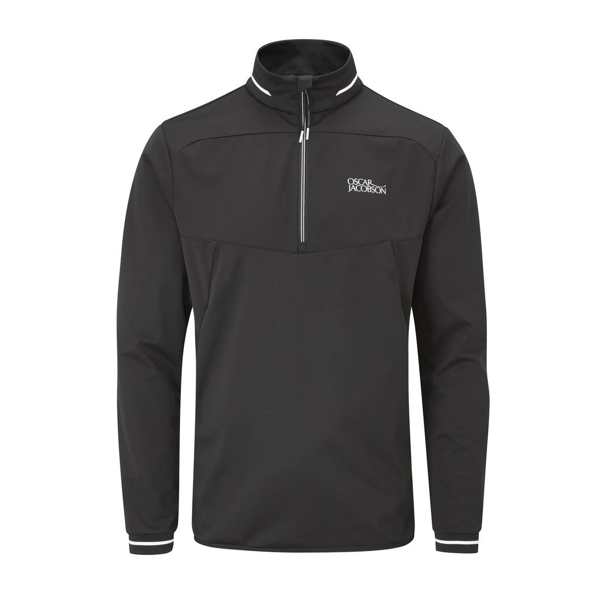 Rolfe Tour Quarter Zip Jacket  - Black / Large  - Oscar Jacobson Golf