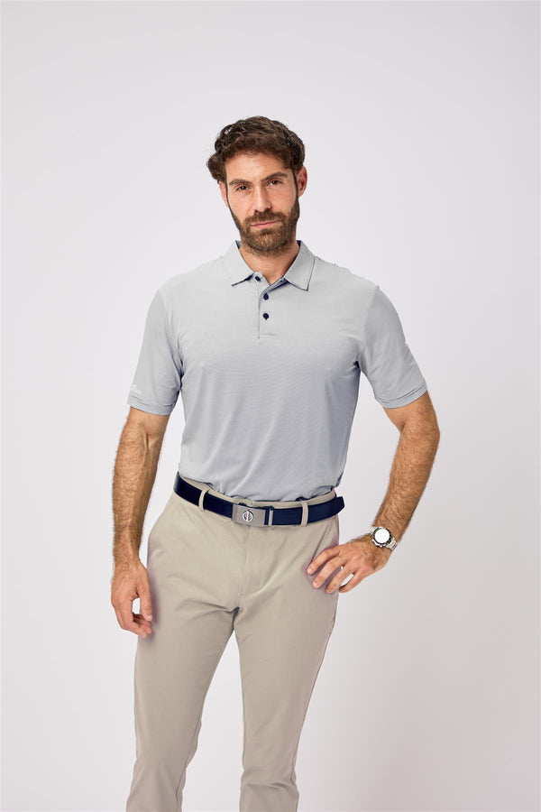 Stoneleigh Polo Shirt- Aluminium / Small-Aluminium / Medium-Aluminium / Large-Aluminium / X-Large-Aluminium / XX-Large- Oscar Jacobson Golf