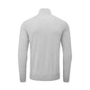 Waldorf Pin Cotton Zip Neck Sweater- Light Grey / Small-Light Grey / X-Large-Light Grey / XX-Large-Royal Blue / Small-Royal Blue / XX-Large- Oscar Jacobson Golf