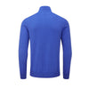 Waldorf Pin Cotton Zip Neck Sweater- Light Grey / Small-Light Grey / X-Large-Light Grey / XX-Large-Royal Blue / Small-Royal Blue / XX-Large- Oscar Jacobson Golf