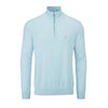 Waldorf Pin Cotton Zip Neck Sweater- Light Grey / Small-Light Grey / X-Large-Light Grey / XX-Large-Royal Blue / Small-Royal Blue / XX-Large- Oscar Jacobson Golf