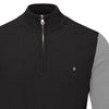 Waldorf Pin Cotton Zip Neck Sweater- Light Grey / Small-Light Grey / X-Large-Light Grey / XX-Large-Royal Blue / Small-Royal Blue / XX-Large- Oscar Jacobson Golf